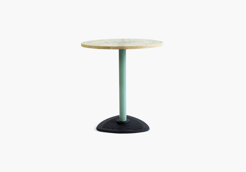 Yellow Diva Milker timber steel pedestal round table colour 