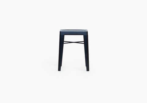 Yellow Diva WBS1 colourblock solid timber low stool steel legs